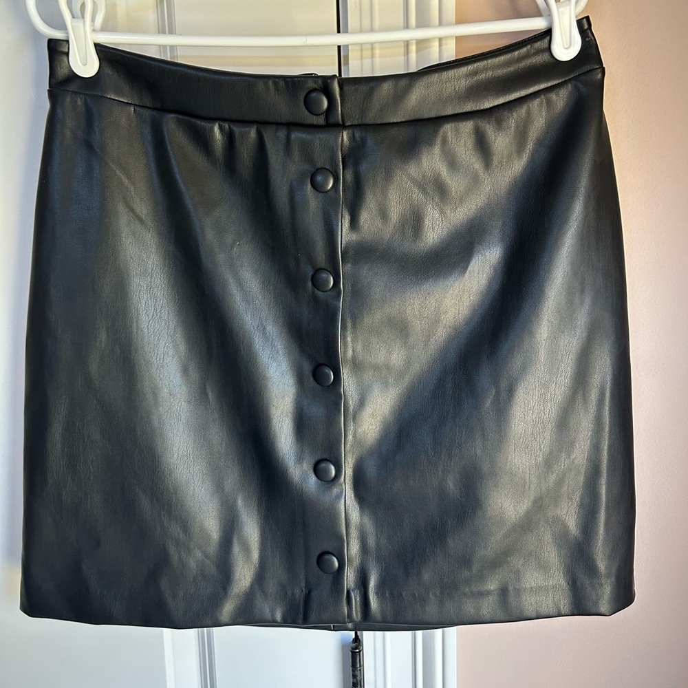 Black Leather Skirt
